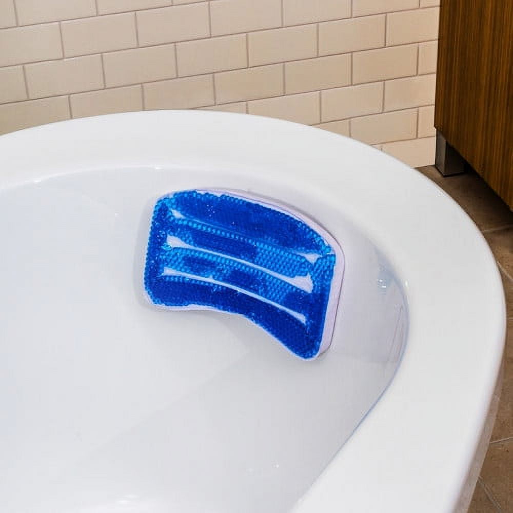 Sunlit Bath Jello Gel Bath Pillows Back Support Pillow, Gel Pillow with Non-Slip Suction Cups, Back Rest Support, Fits Curved or Straight Back Tubs