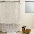 thumbnail image 1 of Splash Home Owl Party Polyester Fabric Shower Curtain 70 x 72, Beige, 1 of 4