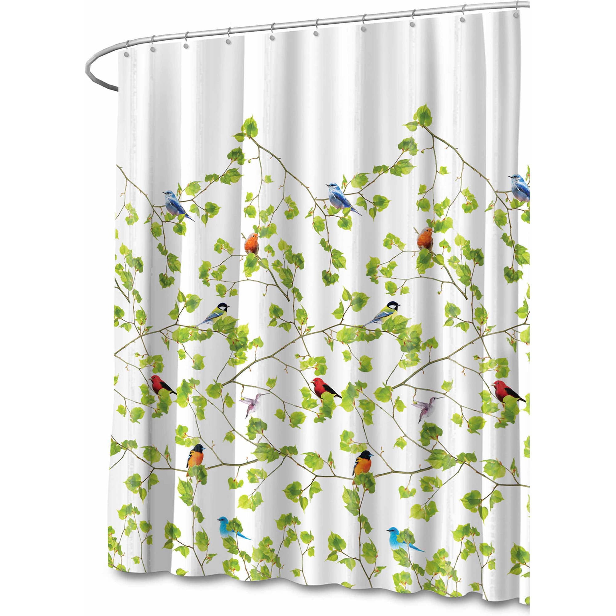Terrasse Botanical Polyester Fabric Shower Curtain - Multicolor
