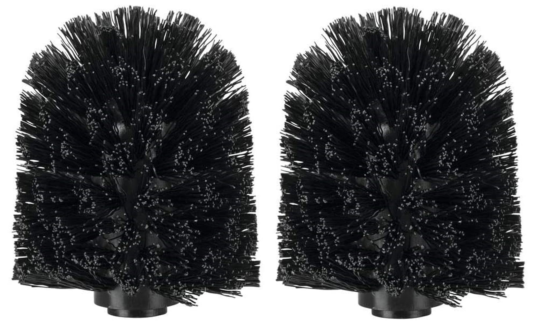 Splash Home Toilet Brush Replacement Head 2pcs, Black