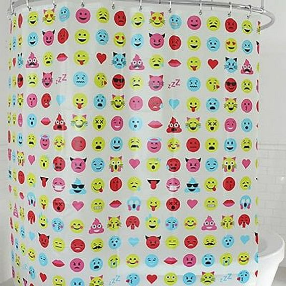 Splash Home Winky Printed PEVA Shower Curtain 70" L x 72" W - Multi Colors