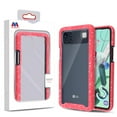 thumbnail image 1 of Splash Hybrid Case for Cricket Grand Lg K92 5G - Highly Transparent Clear / Red, 1 of 9