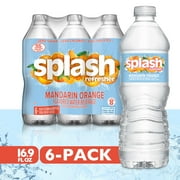Splash Mandarin Orange Flavored Water, 16.9 fl oz, 6 Pack Plastic Bottles