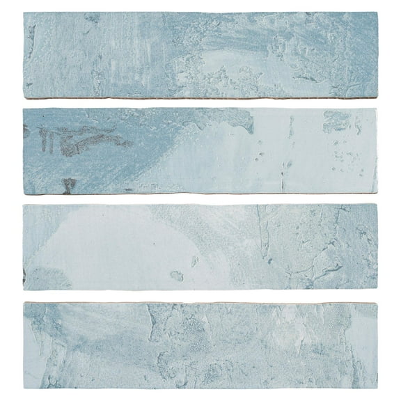 Splash Mermaid Blue 3-in. x 12-in. Vintage Subway Textured Look Wall Tile