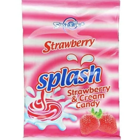 Splash - Nigerian Strawberry And Cream Flavored Candy [48 Pieces]