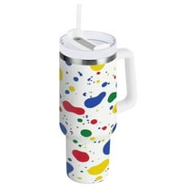Splash Of Colors Insulated Tumblers 40oz Double-Walled Stainless Steel Water Bottles Car Handle