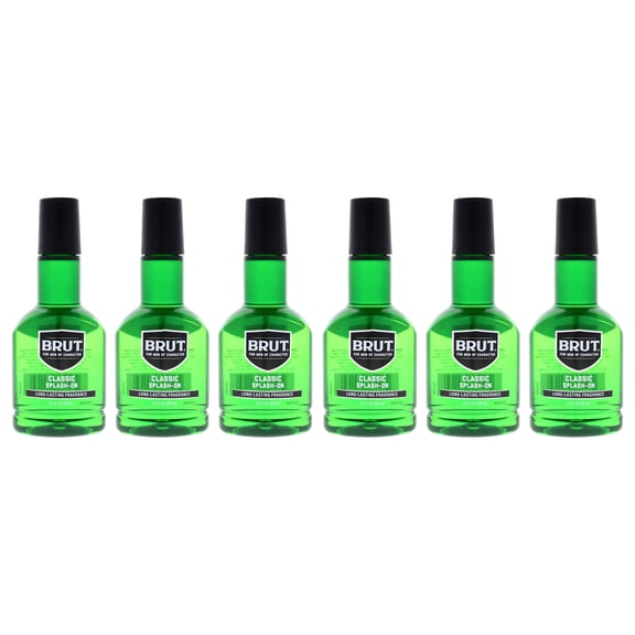 Splash-On Original Fragrance by Brut for Men - 3.5 oz After Shave - Pack of 6