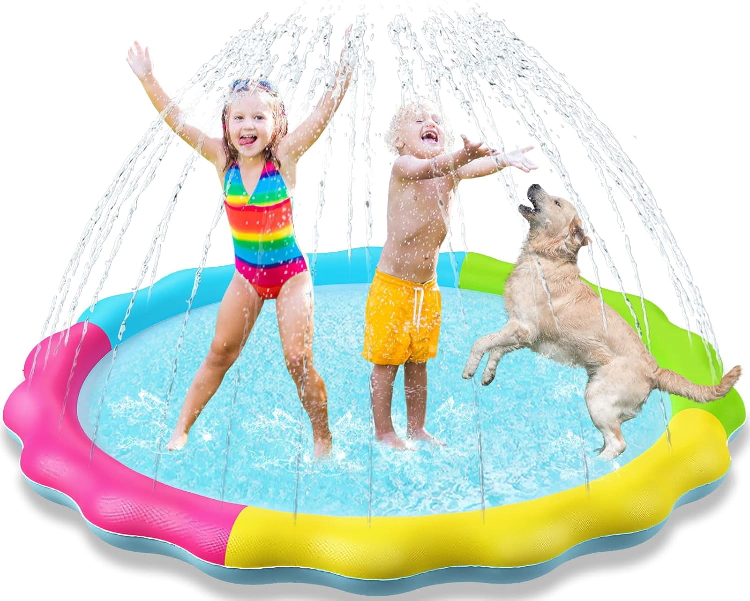 Splash Pad Sprinkler for Kids Splash Play Mat Outdoor Water Toys ...
