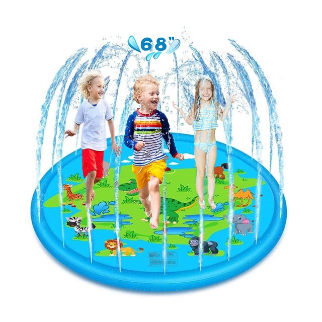 Splash Pad Sprinkler for Kids, Y2Konexi 68" Outdoor Backyard Toys