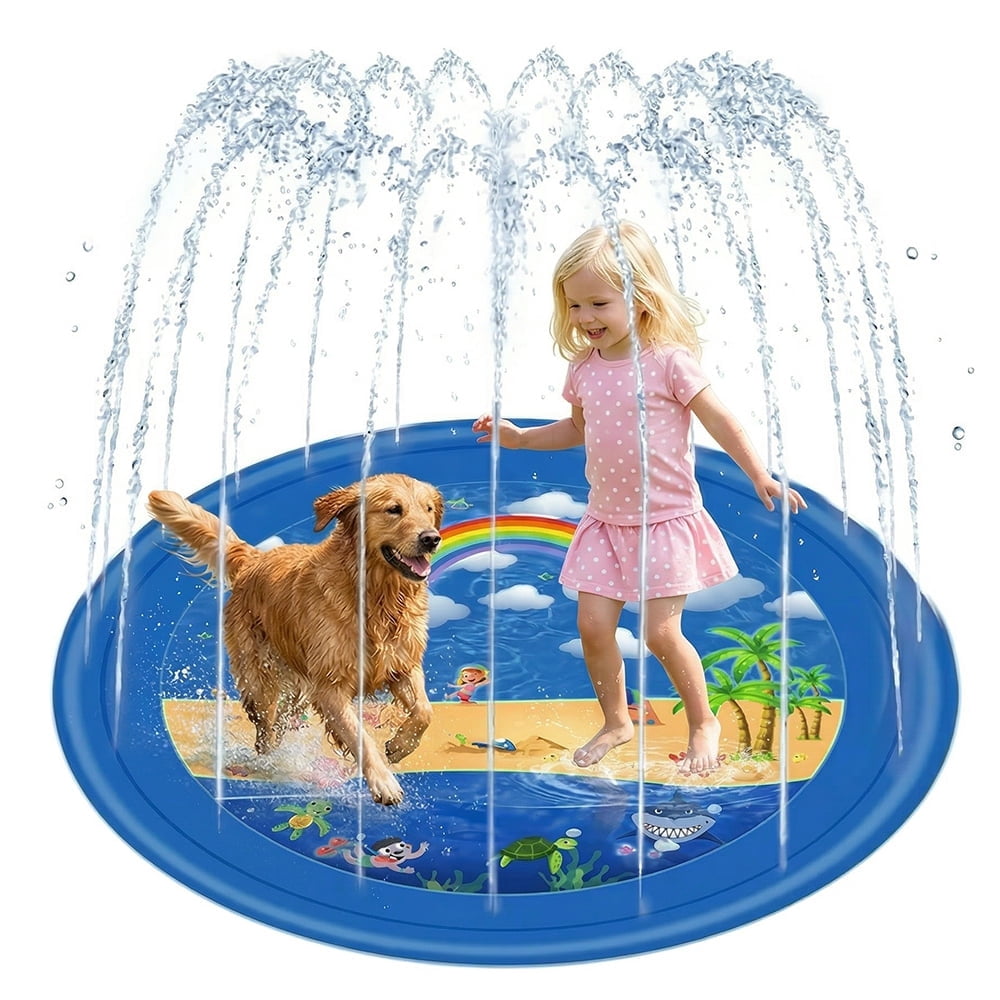 Splash Pad, Sprinkler for Kids and Wading Pool for Learning – Dog ...