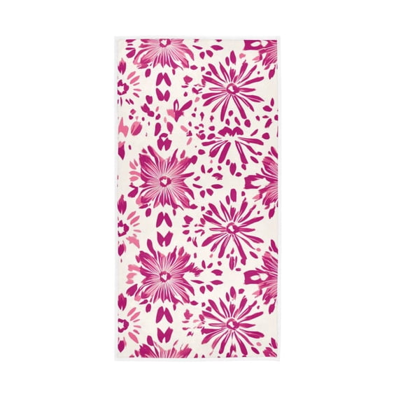 Splash Pink Pattern Face Towel Absorbent Hand Towels Bath Sport Gym
