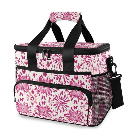 Splash Pink Pattern Insulated Lunch Bag 15L Cooler Box for Women Men Work Camping Beach Travel