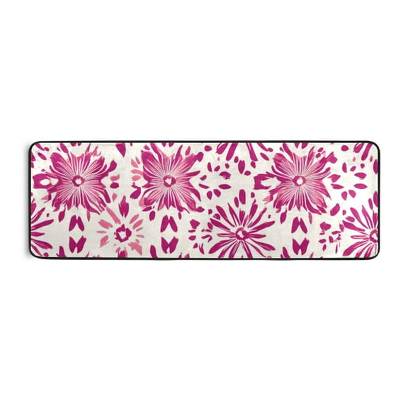 Splash Pink Pattern Runner Rug for Hallways Kitchen Non Slip 2'x 6' Washable Hall Carpet for Bedroom Entryway Laundry Room