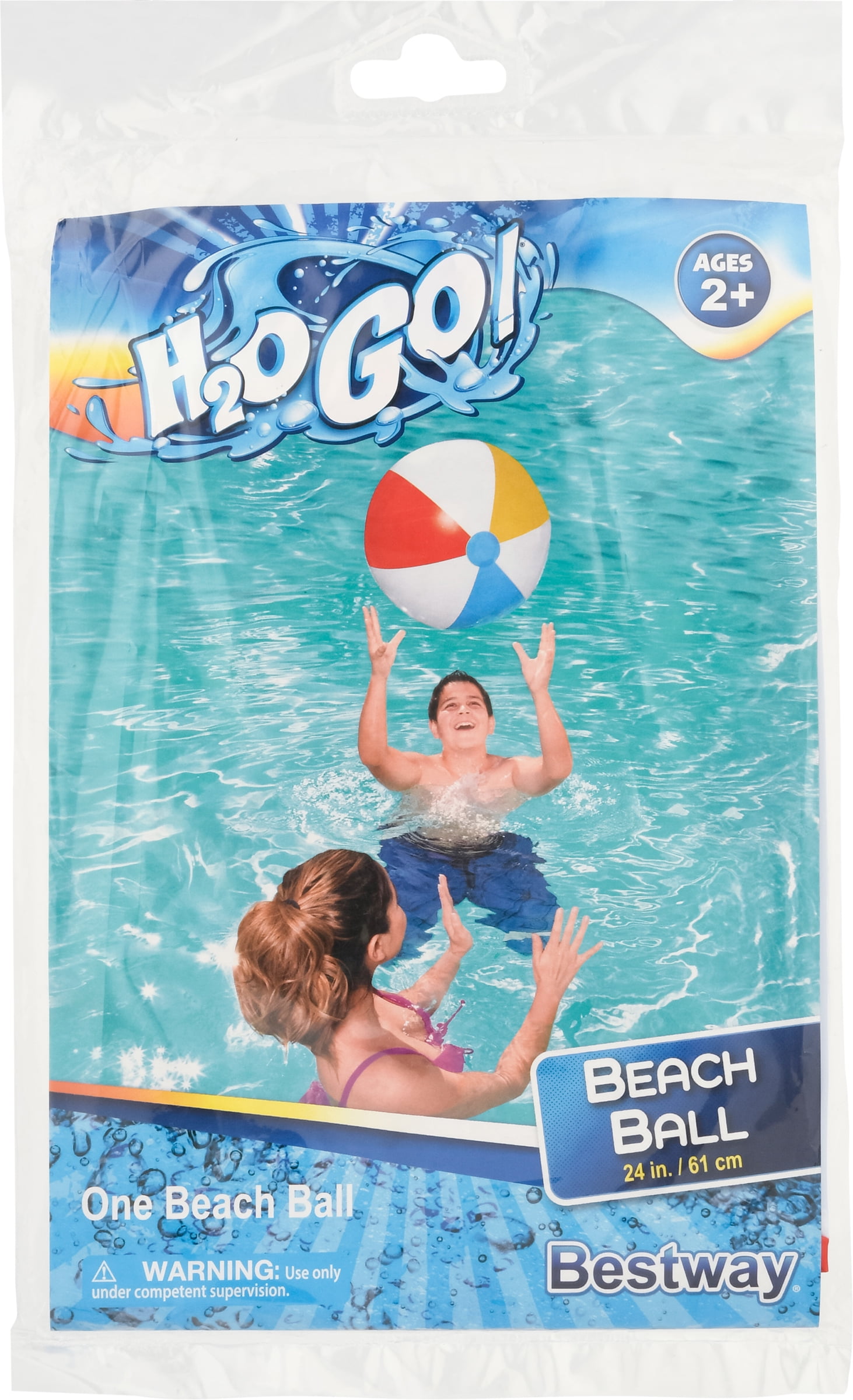 48 12 PANEL Inflatable RAINBOW STRIPE Beach Ball WALMART Vintage Pool Toy