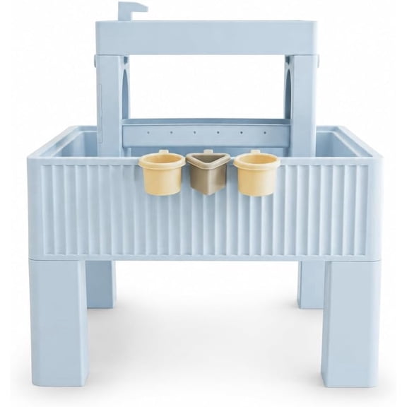 Splash & Play Water Table for Toddlers with Built-in Pump - Modern Sensory Outdoor Water Play Set for Kids Ages 36+ Months and Up with Accessories - Aesthetic Backyard Toy - Seaside Splash (Blue)