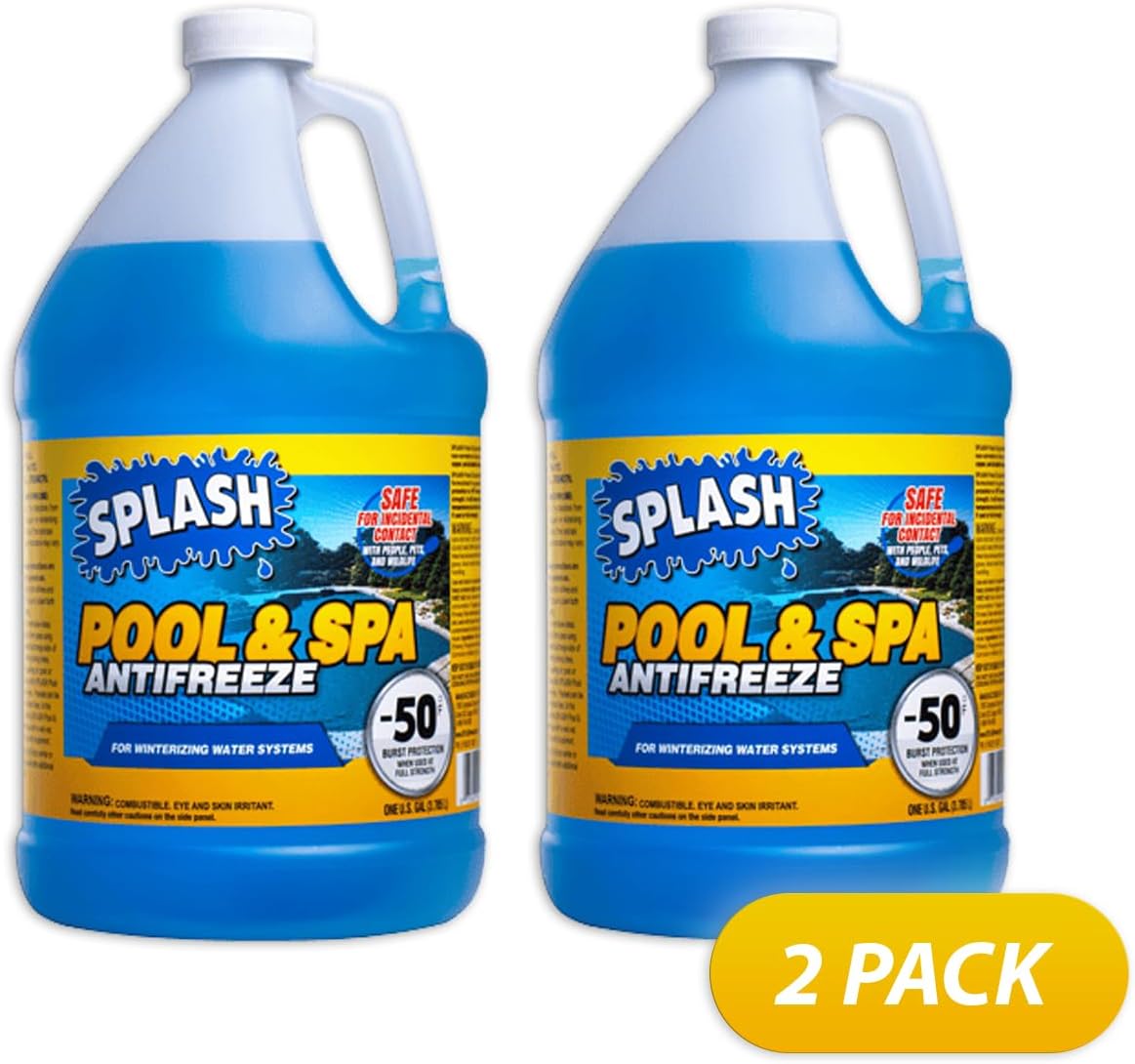 Splash Pool & Antifreeze With Test Kit Ultimate Winter Protection Solution! 2 Pack