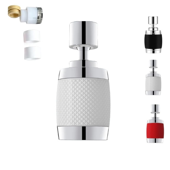 Splash Proof Booster Swivel Kitchen Filter Tap, Universal 360° Swivel Kitchen Faucet with 3-Mode Adjustable Purifier Spout, Easy Installation, Suitable for Bathrooms and Kitchens