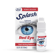 Splash Redness Reliever Drops for Fast-Acting Brighter Eyes Hydrating Formula, Daily Use 0.5 fl oz