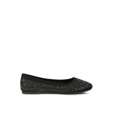 Splash Rhinestones Embellished Ballet Flats