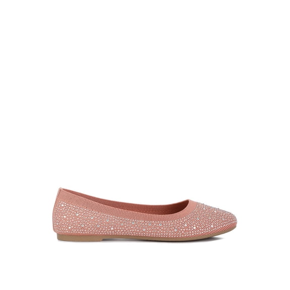 Splash Rhinestones Embellished Ballet Flats