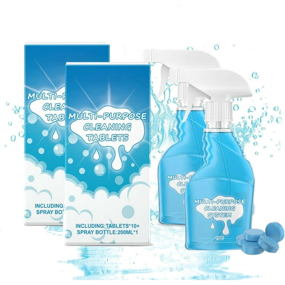 Splash Spray All-Purpose Cleaner – 200 ml Spray Bottle and 10 x Cleaning Tablets (2pcs)