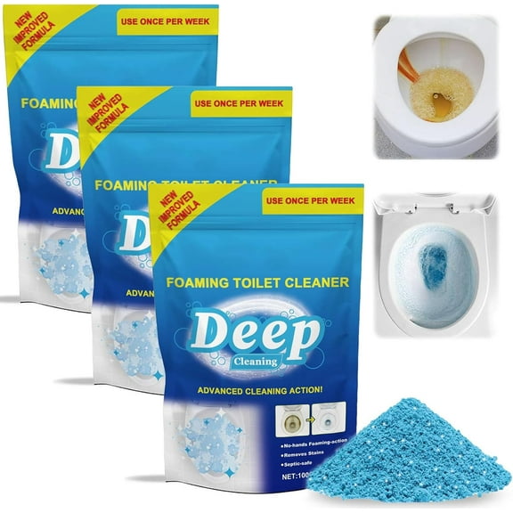Splash Toilet Cleaner, 2024 Upgrade Splash Toilet Cleaner, Foaming Toilet Cleaner,Toilet Bowl Cleaners, Self Activating Miracle Powder, Powerful Foaming Toilet Bowl Cleaner, Deep Cleaning.(3PC)