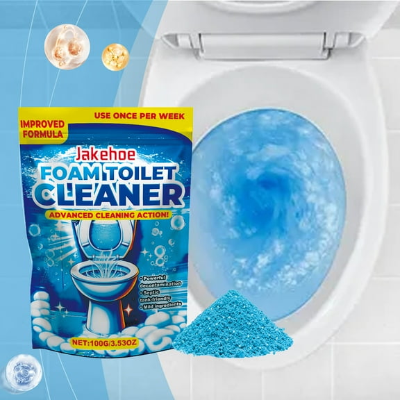 Splash Toilet Cleaner, 2025 Upgrade Splash Foam Toilet Cleaner, Toilet Bowl Cleaners, Self Activating Powder for Toilet Bowl Cleaning. Deep Cleaning 3.53oz