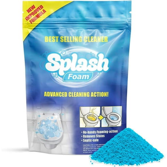 Splash Toilet Cleaner - New Advanced-Formula Self-Activating Powder for Toilet Bowl Cleaning Bathroom Cleaners