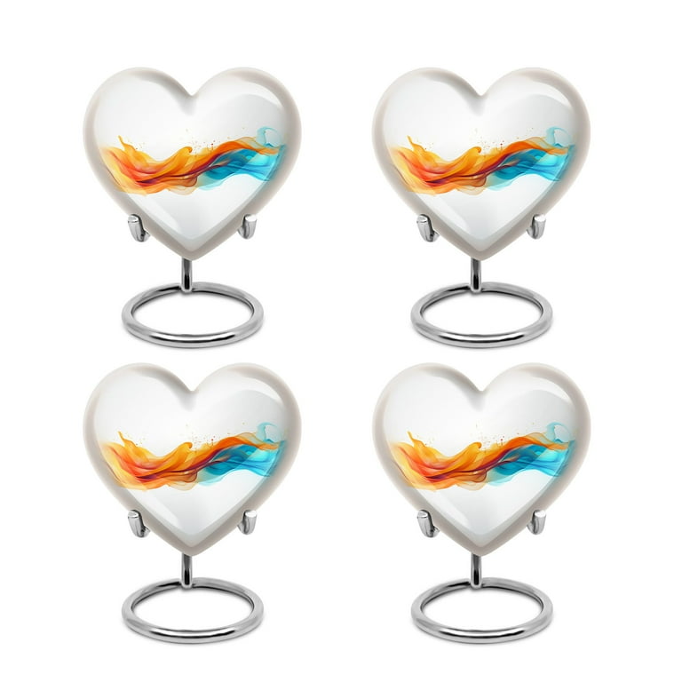 Splash Urns For Adult Female Ash Holders For Human Ashes Keepsake Urns 3 Inch Pack Of 4 Heart Shaped Cremation Urn Ashes Human Urns