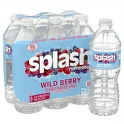 Splash Wild Berry Flavored Water, 16.9 fl oz, 6 Pack Plastic Bottles