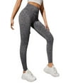 thumbnail image 1 of Splash Womens Petite High Waisted Marled Knit Leggings,Dark Grey,1X, 1 of 4