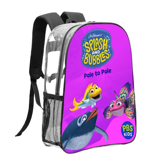 Splash and Bubbles Pattern Transparent Backpack Lightweight And fashionable Showcasing Personality And Leading The Trend
