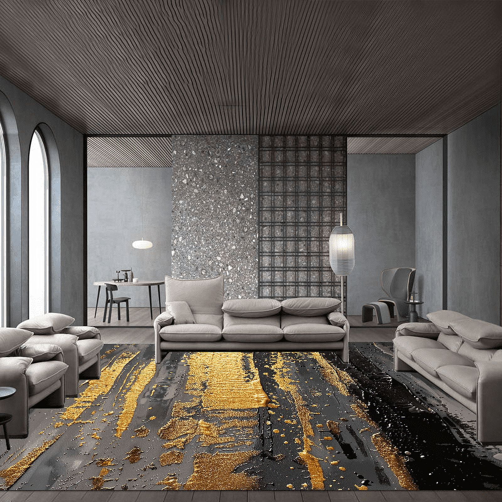 Splash-ink Modern Living Room Carpet Abstract Art Bedroom ration Lounge ...