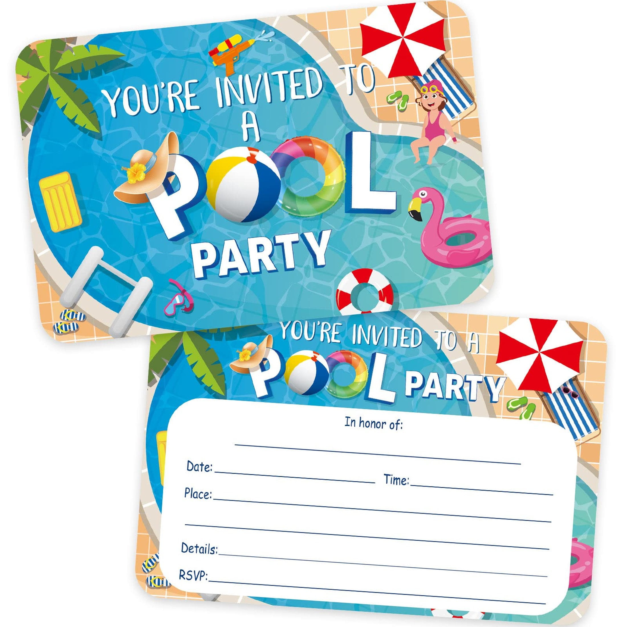 Pool Party Invites