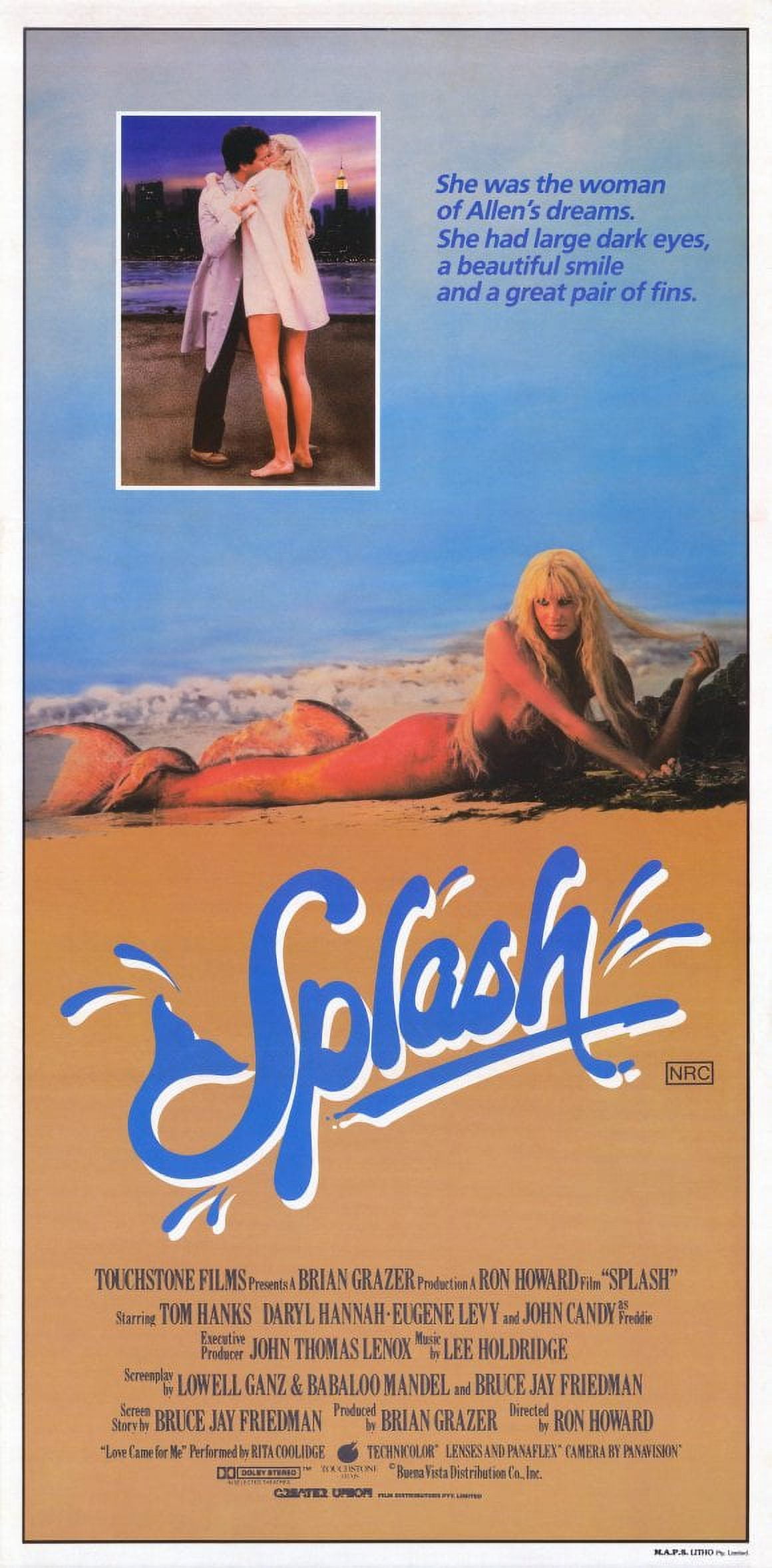 Splash movie POSTER (Style B) (11" x 17") (1984)