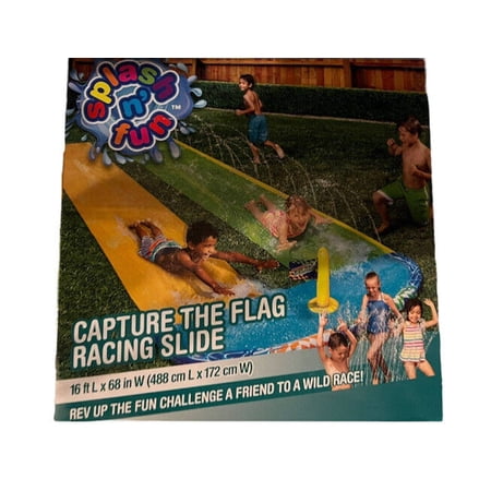 Splash n Fun Capture The Flag Racing Slide BRAND NEW! Water Swim Summer Family