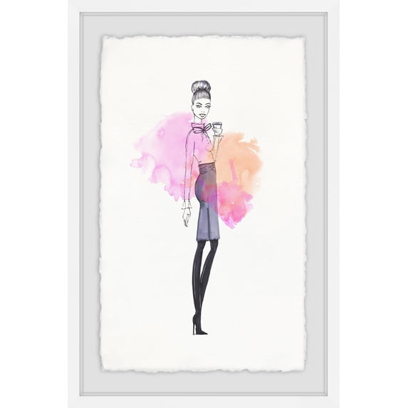 Splash of Coffee Framed Painting Print