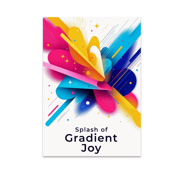 Splash of Gradient Joy - Home Decor Enthusiast - 13x19 Poster Print