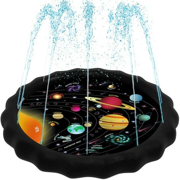 SplashEZ Kids Splash Pad Educational Sprinkler Swimming Pool