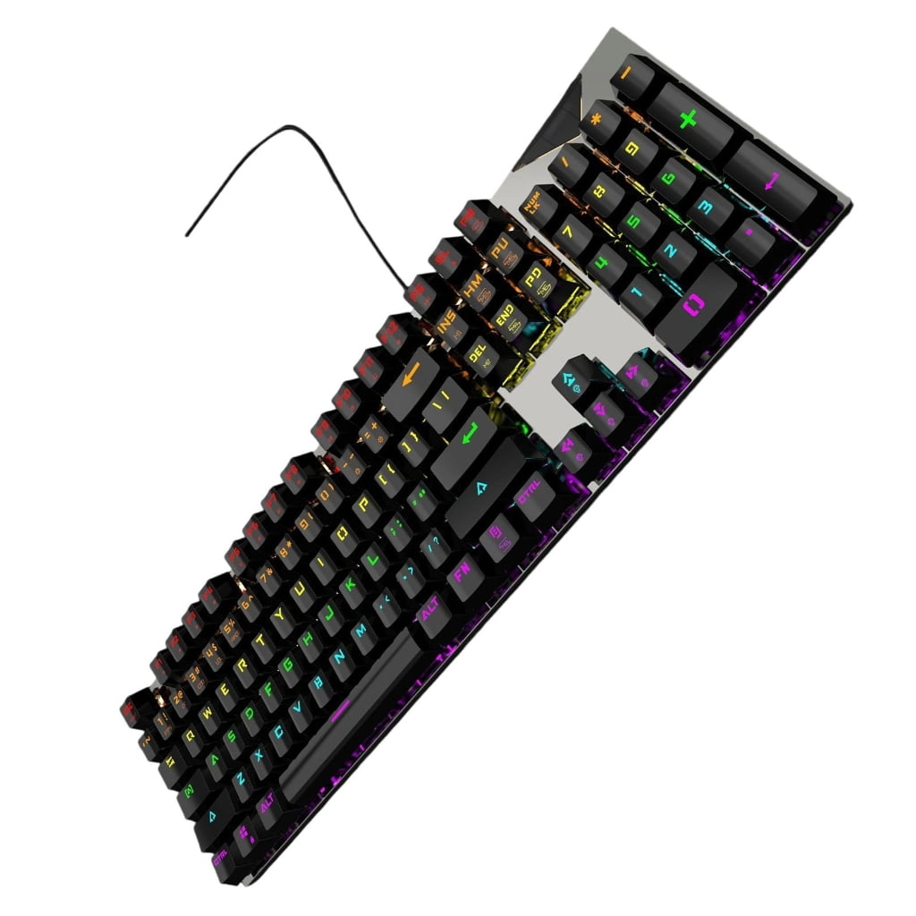 SplashProof RGBs Illuminateds Gaming Keyboards Blue Mechanical Switches Full AntiGhosting