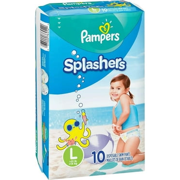 Splashers Swim Diapers Disposable Swim Pants Large 10 Count