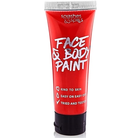 Splashes & Spills Face and Body Paint Cream for Costume Cosplay Makeup Red 30ml