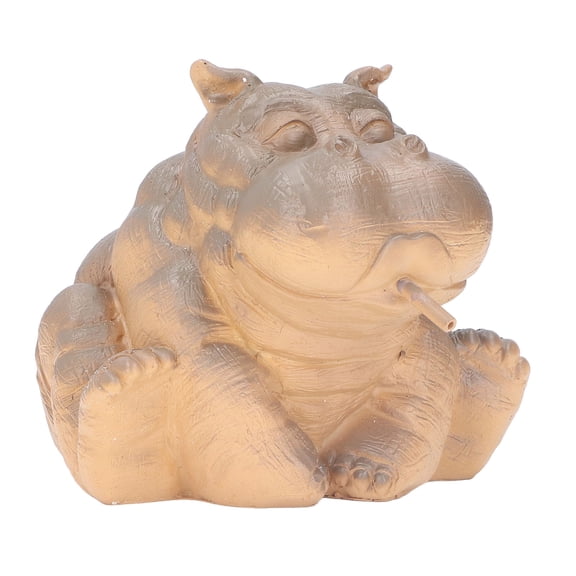 Splashing Floating Hippo Pond Spitter Water Fountain Statue Solid Resin Hippo Decor for Pool Garden Yard Outdoor