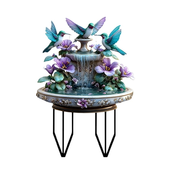 Splashing Garden Statue Acrylic Plate Patio Outdoor Basin Rain Weather Decorative Ornament