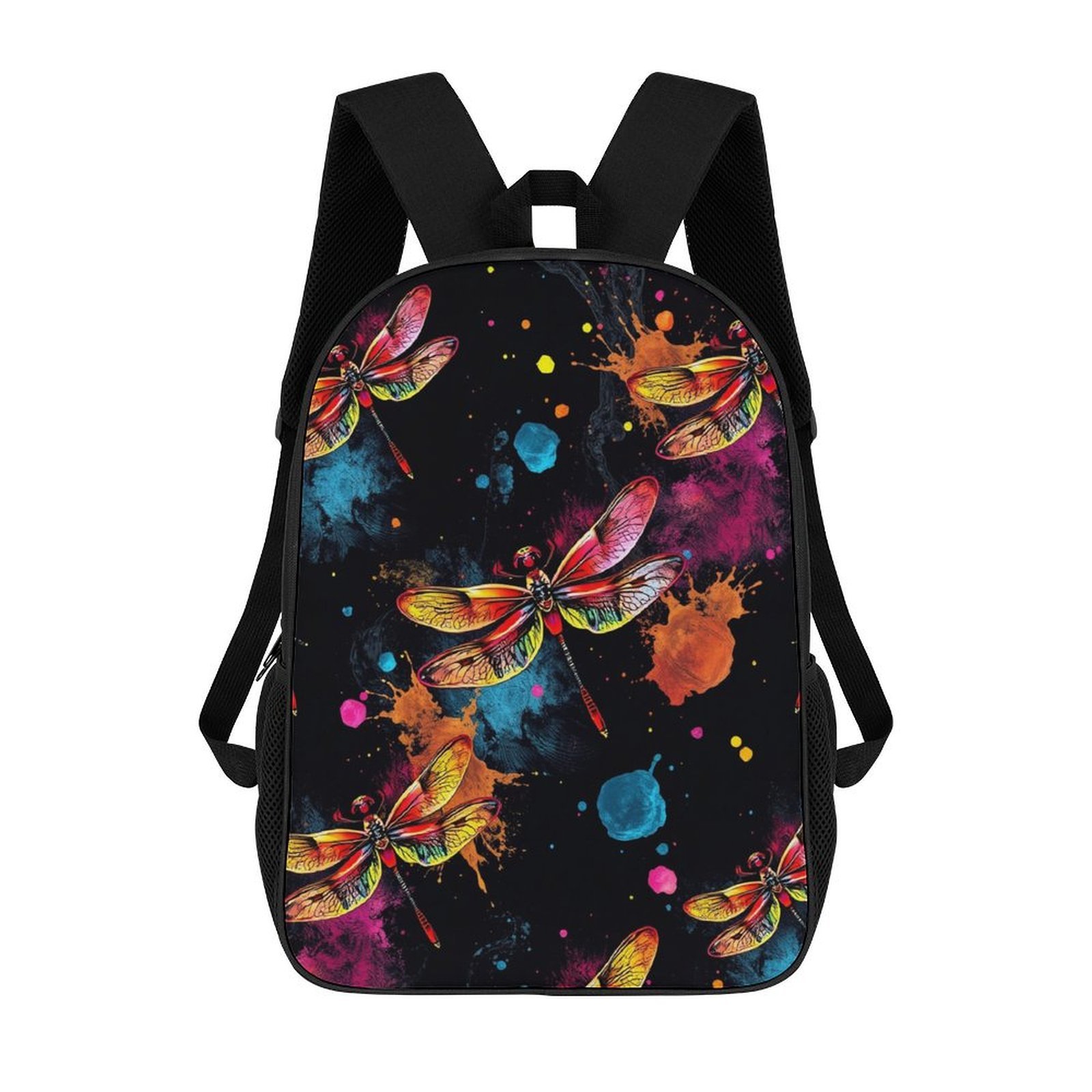 Splashing Ink DragonflyZipper Backpack Book Bag Supplies 17 Inch ...