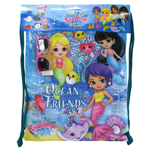 Splashling Drawstring Backpack W/ Sunglasses