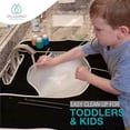 thumbnail image 1 of Splashpad Kids Bathroom Sink Splash Guard, Adaptable Size, Black, 1 of 5