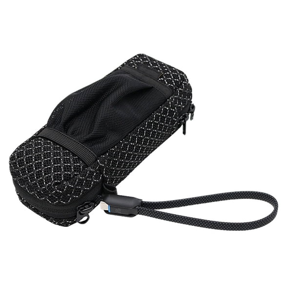 Splashproof Storage Bag with Wrist Lanyard Protable Shockproof Soft Pouch