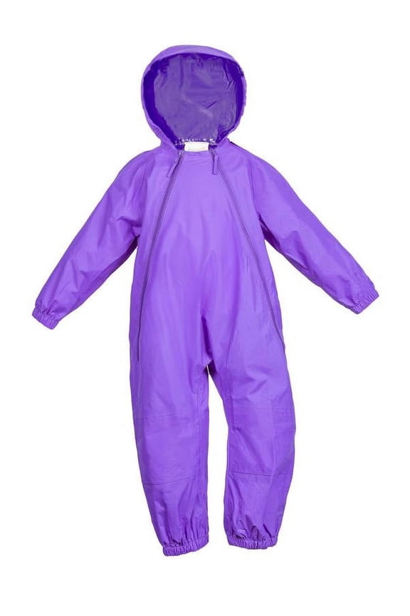 Children's One Piece Rain Suit and Mud Suit (Purple, 4T)