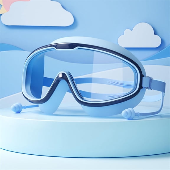 Splashy Eyes Goggles, Fashionable Anti UV Anti Fog 180° Wide Frame Swim Goggles for Kids